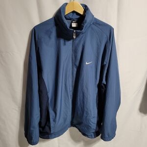 Nike Men's XXL Two Toned Blue Lightweight Jacket with hood